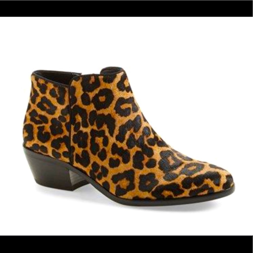 Sam Edelman Petty Leopard Calf Hair Ankle Bootie